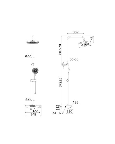 Душевая система Iddis SpaHome SPASBBTi06 Хром