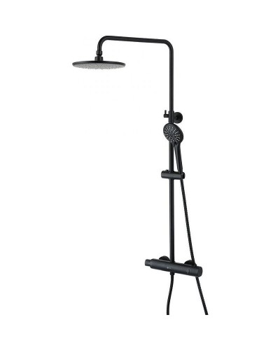 Душевая система Lemark Bronx LM3770BL с термостатом Черная