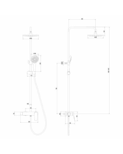Душевая система Lemark Bronx LM3760BL Черная
