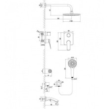 Душевая система Lemark Bronx LM3722BL Черная