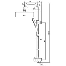 Душевая стойка 254 мм Teka Alcudia 790027200
