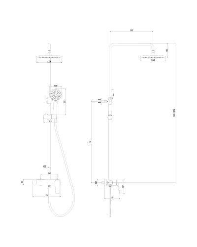 Душевая система Lemark Bronx LM3760GM Графит
