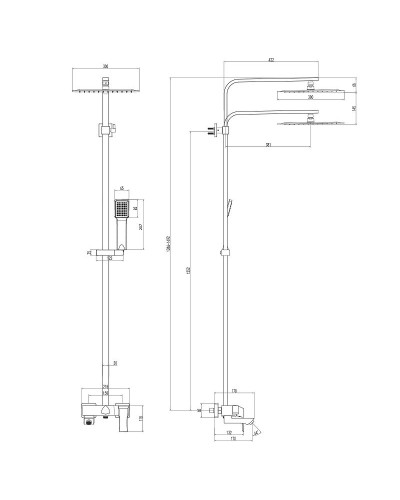 Душевая система Lemark Unit LM4562C Хром
