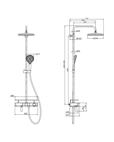 Душевая система Lemark Tropic LM7011C Хром