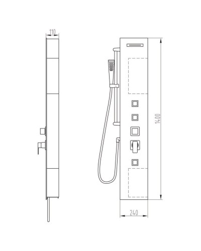 Гидpомассажная панель Orans 105SPG0