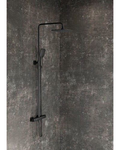 Душевая система Ravak 10° Free X070160 с термостатом Черная матовая