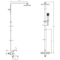Душевая система G.Lauf NEB16-A123