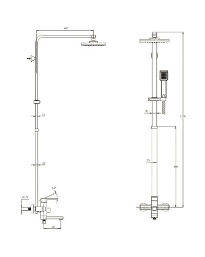 Душевая система G.Lauf NEB16-A123