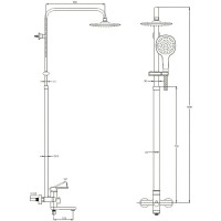 Душевая система G.Lauf NOB16-A128