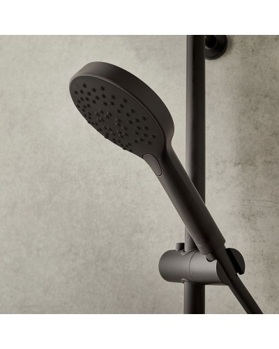 Душевая система Jacob Delafon Metro E26588-BL с термостатом Черный матовый