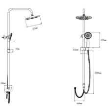 Душевая стойка 222 мм Bien Sera BD44029101