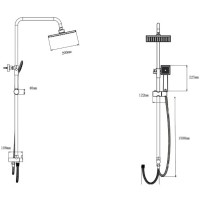 Душевая стойка 200 мм Bien Torres BD44029102