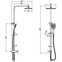 Душевая стойка 255 мм Bien Casso BD44029104