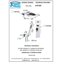 Душевой комплект 103 мм Remer Flash Z09S02