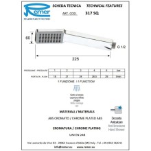 Душевой комплект 200 мм Remer Qubika Q09S11
