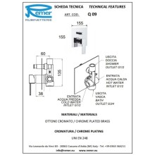 Душевой комплект 200 мм Remer Qubika Q09S11