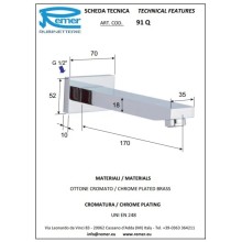 Душевой комплект 200 мм Remer Qubika Q937S03