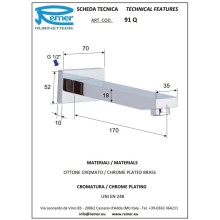 Душевой комплект 200 мм Remer Qubika QT09S11