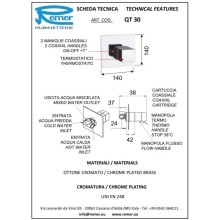 Душевой комплект 200 мм Remer Qubika QT30S11