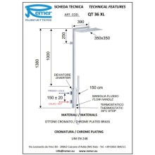 Душевая система 350 мм Remer Qubika QT36XL