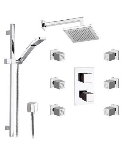 Душевой комплект 200 мм Remer Qubika QT937S01