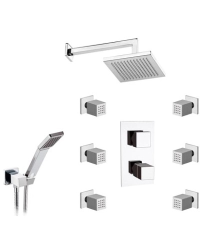Душевой комплект 200 мм Remer Qubika QT937S02