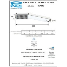 Душевая система 200 мм Remer Qubika QT37FXL
