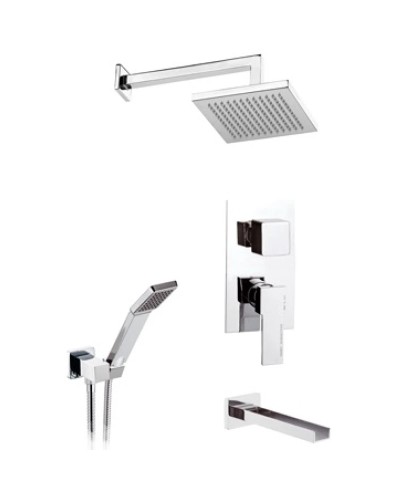 Душевой комплект 200 мм Remer Qubika Cascata QC937S03