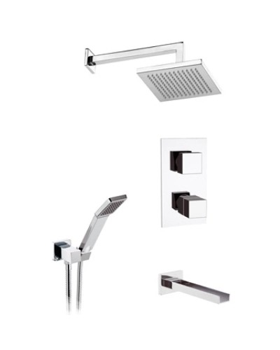 Душевой комплект 200 мм Remer Qubika Cascata QTC937S03