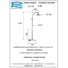 Душевая система 150 мм Remer Eagle E36