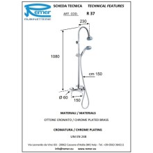 Душевая система 92 мм Remer Remix R37