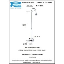 Душевая система 70 мм Remer Serie 35 F36EX