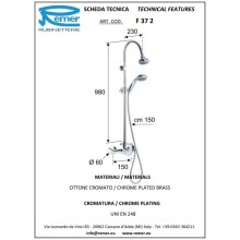 Душевая система 92 мм Remer Serie 35 F37
