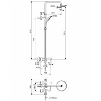 Душевая система Ideal Standard Cerafine Model O BC525XG Черный шелк