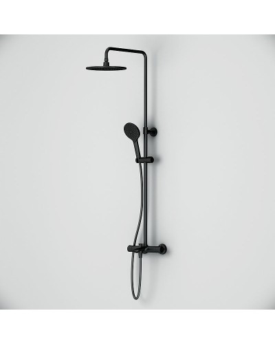 Душевая система AM.PM Like F0780522 с термостатом Черная матовая