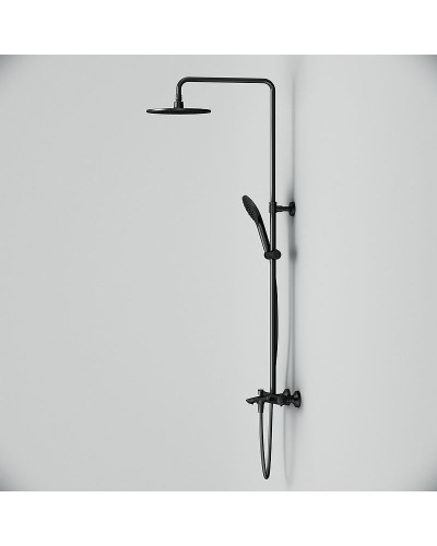 Душевая система AM.PM Like F0780522 с термостатом Черная матовая