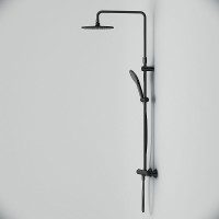 Душевая система AM.PM Like F0780422 с термостатом Черная матовая