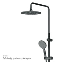 Душевая система AM.PM Like F0780422 с термостатом Черная матовая