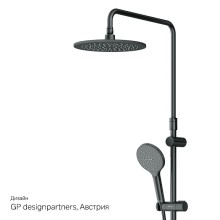 Душевая система AM.PM Like F0780422 с термостатом Черная матовая