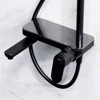 Душевая система AM.PM Like F0780722 Черная матовая