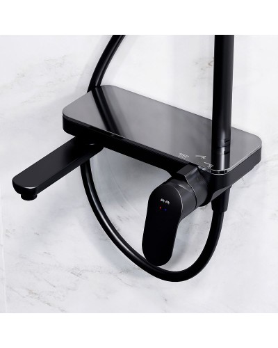 Душевая система AM.PM Like F0780722 Черная матовая