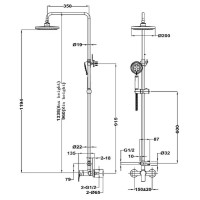 Душевая система Teka Manacor 842981200 Хром