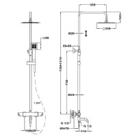 Душевая система Teka Mallorca 321786200 Хром