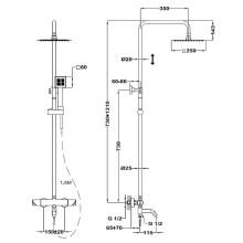 Душевая система Teka Mallorca 321786200 Хром