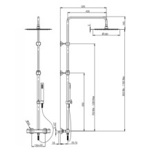 Душевая система 300 мм Paini Ovo 86CR689THT21P1