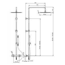 Душевая система 300 мм Paini Ovo 86CR689THT21P1