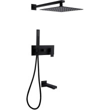 Душевая система Abber Daheim AF8217B Черная матовая