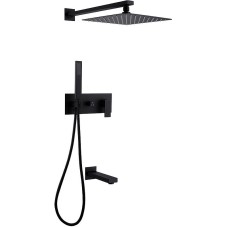 Душевая система Abber Daheim AF8217B Черная матовая