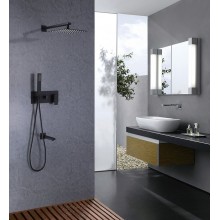 Душевая система Abber Daheim AF8217B Черная матовая