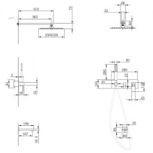 Душевая система Abber Daheim AF8217G Золото матовое